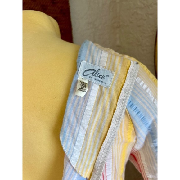 Vintage 1960s Alice of California Striped Kaftan Dress. Maxi Dress Caftan Dress, - Picture 14 of 16